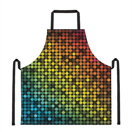 Colorful Disco Lights Pattern Print Apron