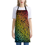 Colorful Disco Lights Pattern Print Apron