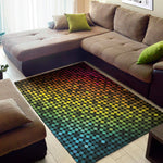 Colorful Disco Lights Pattern Print Area Rug