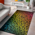 Colorful Disco Lights Pattern Print Area Rug