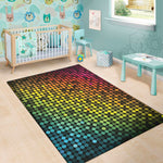 Colorful Disco Lights Pattern Print Area Rug