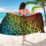 Colorful Disco Lights Pattern Print Beach Sarong Wrap