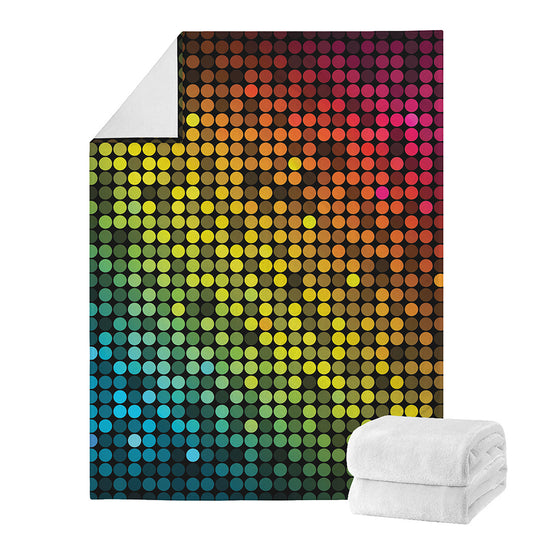 Colorful Disco Lights Pattern Print Blanket