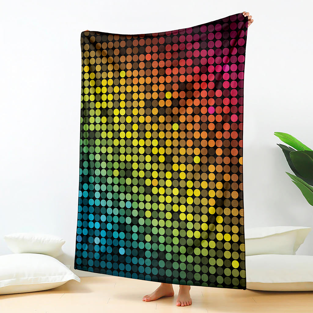 Colorful Disco Lights Pattern Print Blanket