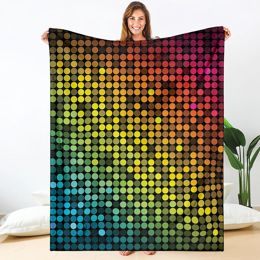 Colorful Disco Lights Pattern Print Blanket
