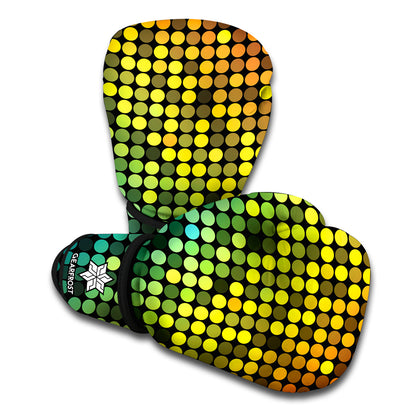 Colorful Disco Lights Pattern Print Boxing Gloves