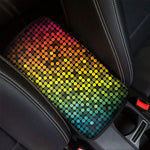 Colorful Disco Lights Pattern Print Car Center Console Cover