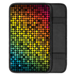 Colorful Disco Lights Pattern Print Car Center Console Cover