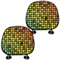 Colorful Disco Lights Pattern Print Car Headrest Covers