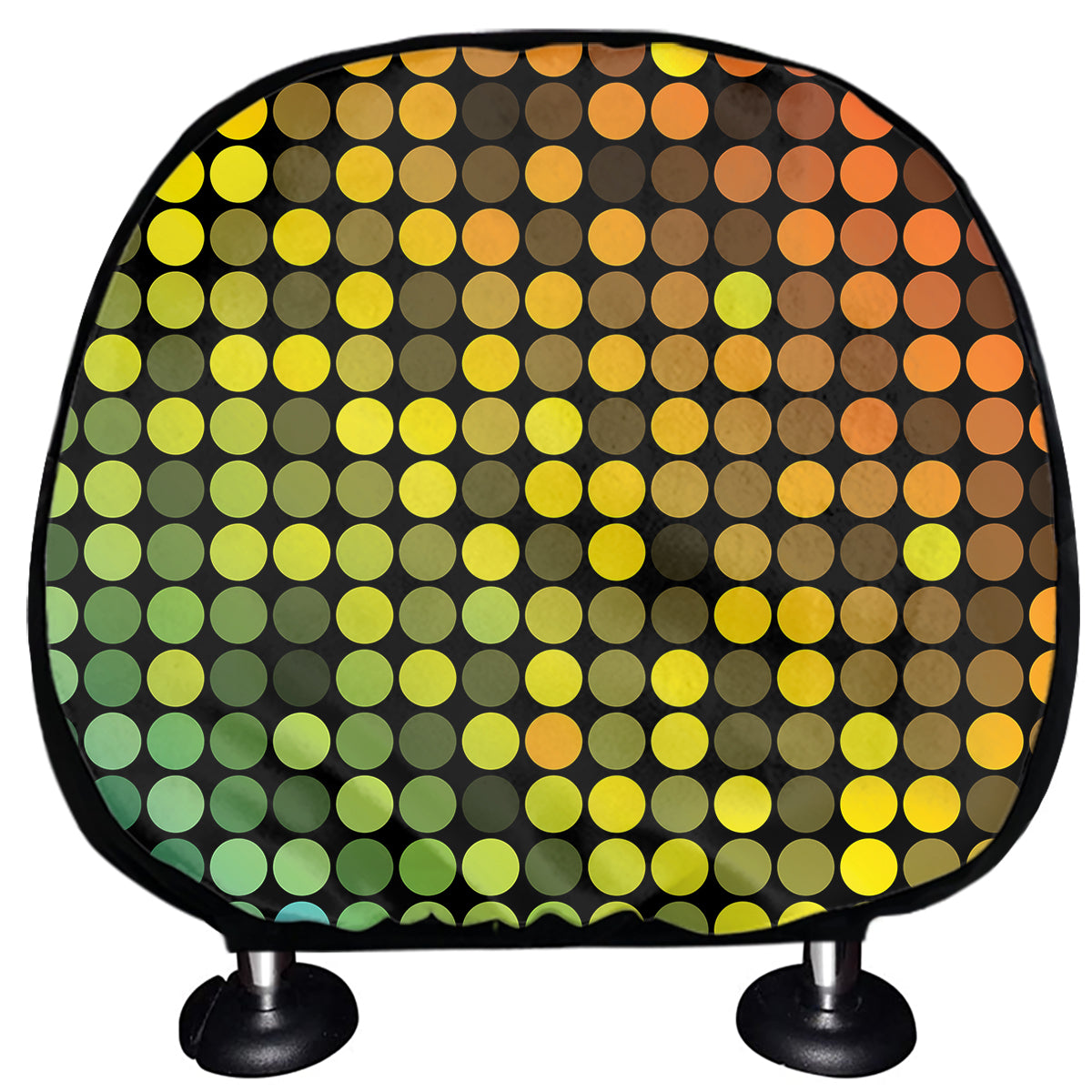 Colorful Disco Lights Pattern Print Car Headrest Covers