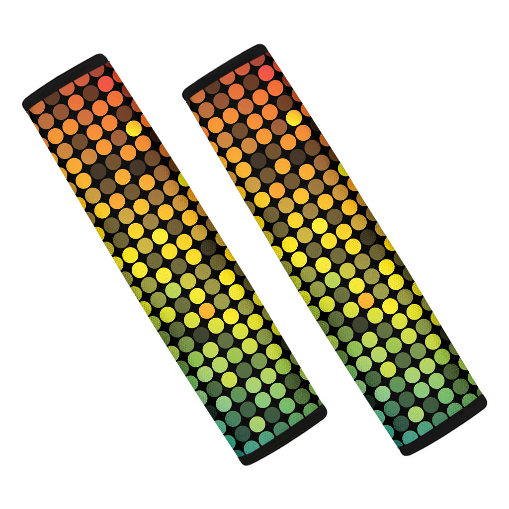 Colorful Disco Lights Pattern Print Car Seat Belt Covers