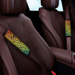 Colorful Disco Lights Pattern Print Car Seat Belt Covers