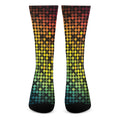 Colorful Disco Lights Pattern Print Crew Socks