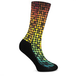 Colorful Disco Lights Pattern Print Crew Socks