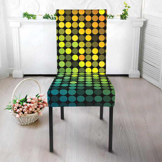 Colorful Disco Lights Pattern Print Dining Chair Slipcover