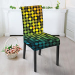 Colorful Disco Lights Pattern Print Dining Chair Slipcover