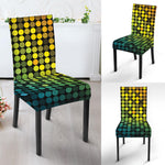 Colorful Disco Lights Pattern Print Dining Chair Slipcover