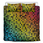 Colorful Disco Lights Pattern Print Duvet Cover Bedding Set