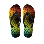 Colorful Disco Lights Pattern Print Flip Flops