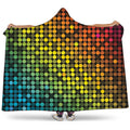 Colorful Disco Lights Pattern Print Hooded Blanket