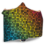 Colorful Disco Lights Pattern Print Hooded Blanket