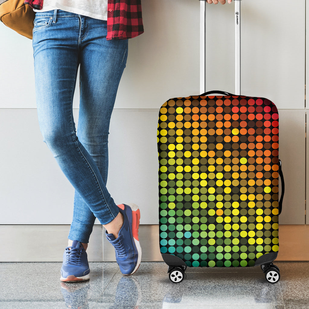 Colorful Disco Lights Pattern Print Luggage Cover