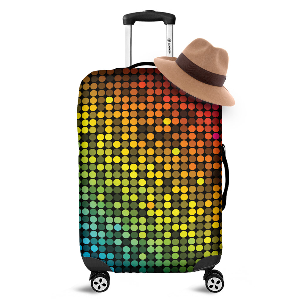 Colorful Disco Lights Pattern Print Luggage Cover