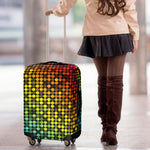 Colorful Disco Lights Pattern Print Luggage Cover