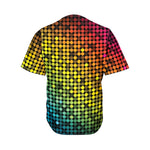 Colorful Disco Lights Pattern Print Men's Baseball Jersey