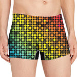 Colorful Disco Lights Pattern Print Men's Boxer Briefs
