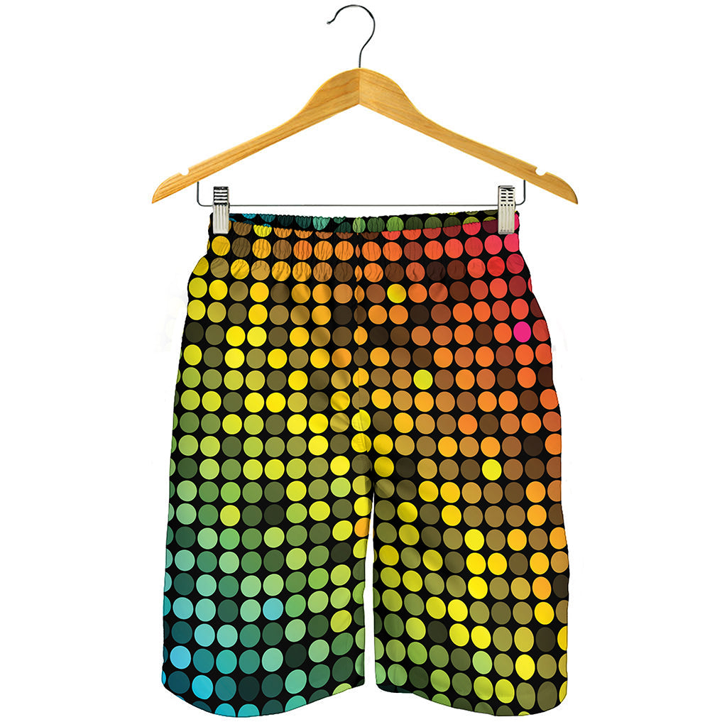 Colorful Disco Lights Pattern Print Men's Shorts