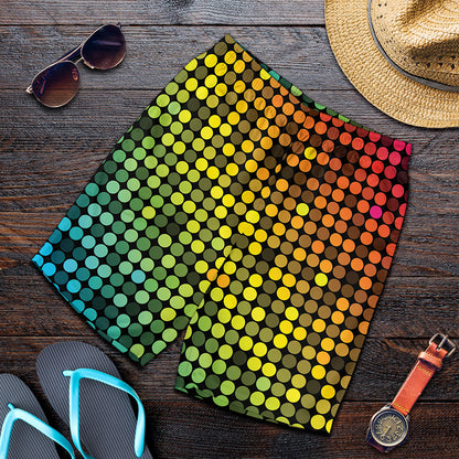 Colorful Disco Lights Pattern Print Men's Shorts