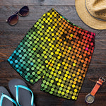 Colorful Disco Lights Pattern Print Men's Shorts