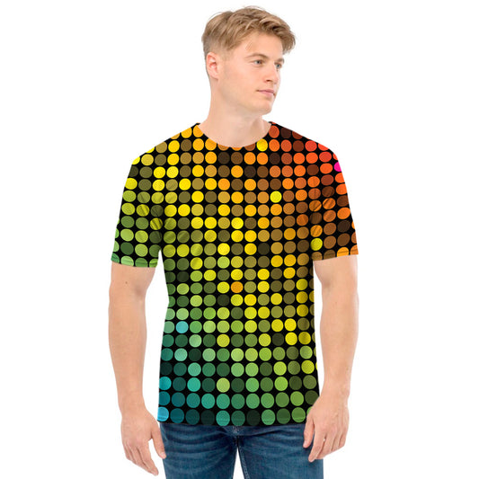 Colorful Disco Lights Pattern Print Men's T-Shirt