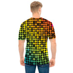 Colorful Disco Lights Pattern Print Men's T-Shirt