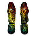 Colorful Disco Lights Pattern Print Muay Thai Shin Guards