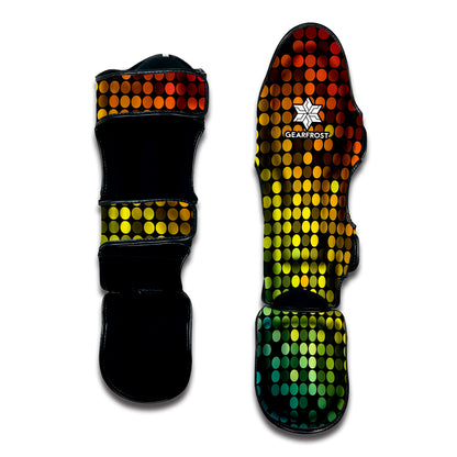 Colorful Disco Lights Pattern Print Muay Thai Shin Guard