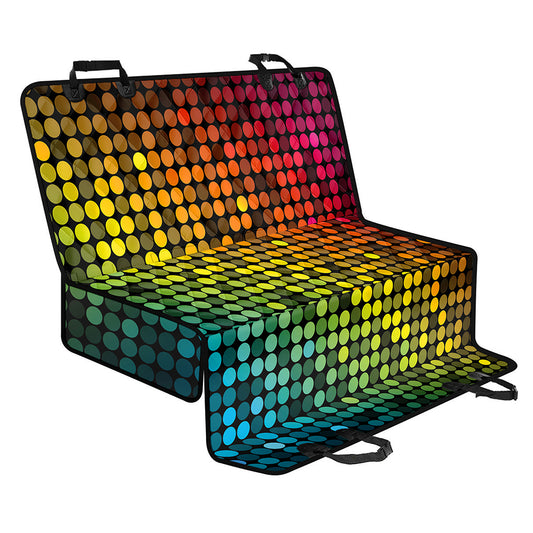 Colorful Disco Lights Pattern Print Pet Car Back Seat Cover