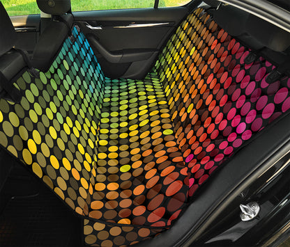Colorful Disco Lights Pattern Print Pet Car Back Seat Cover
