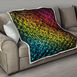 Colorful Disco Lights Pattern Print Quilt