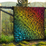 Colorful Disco Lights Pattern Print Quilt