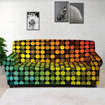 Colorful Disco Lights Pattern Print Sofa Cover