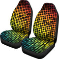 Colorful Disco Lights Pattern Print Universal Fit Car Seat Covers