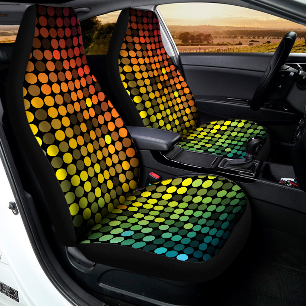 Colorful Disco Lights Pattern Print Universal Fit Car Seat Covers