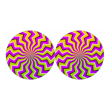 Colorful Dizzy Moving Optical Illusion Car Coasters
