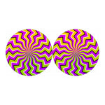 Colorful Dizzy Moving Optical Illusion Car Coasters