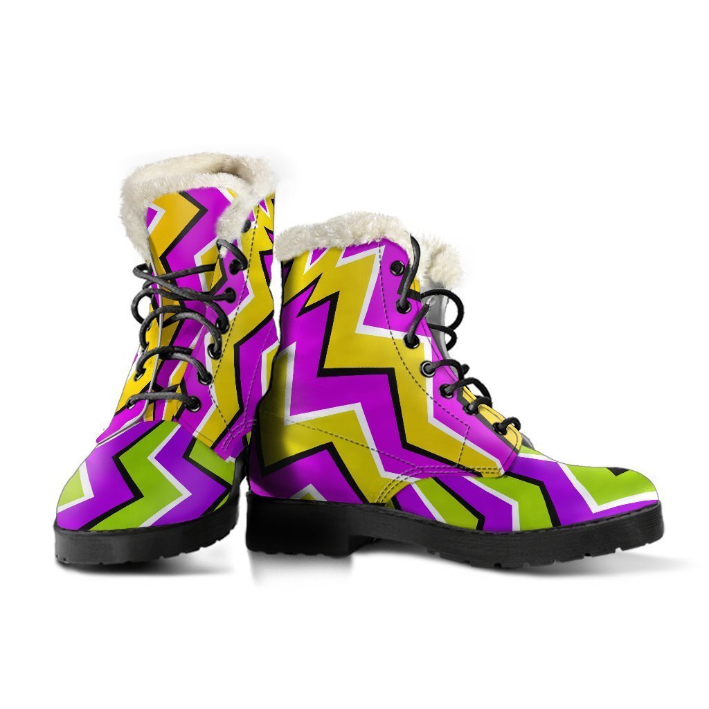 Colorful Dizzy Moving Optical Illusion Comfy Boots GearFrost