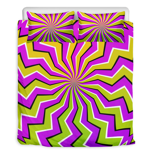 Colorful Dizzy Moving Optical Illusion Duvet Cover Bedding Set