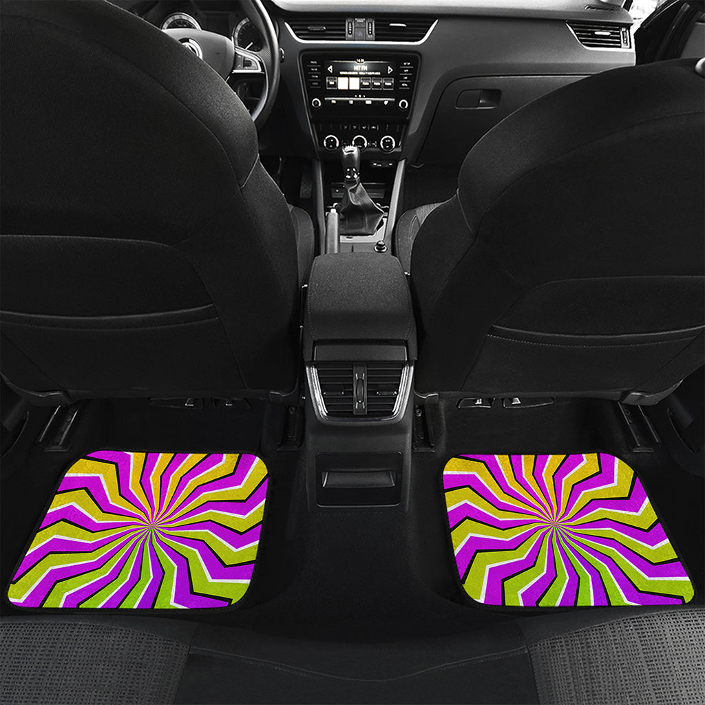 Colorful Dizzy Moving Optical Illusion Front and Back Car Floor Mats