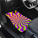 Colorful Dizzy Moving Optical Illusion Front and Back Car Floor Mats